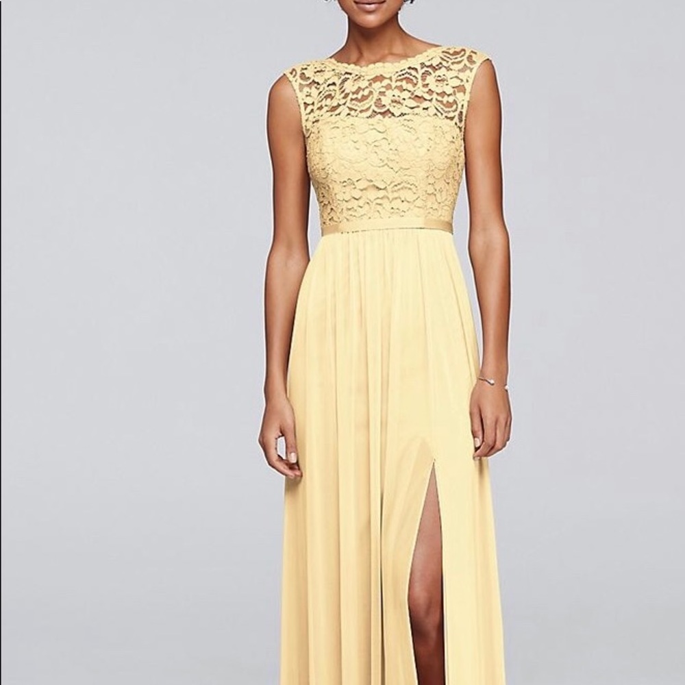 Long lace bodice dress